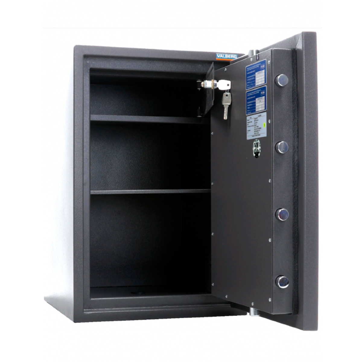 Сейф взломостойкий (665*440*430мм.) ключевой замок, 1 полка, 2 класс, кас/ячейка, Гранит-65T, графит Valberg - фото 3