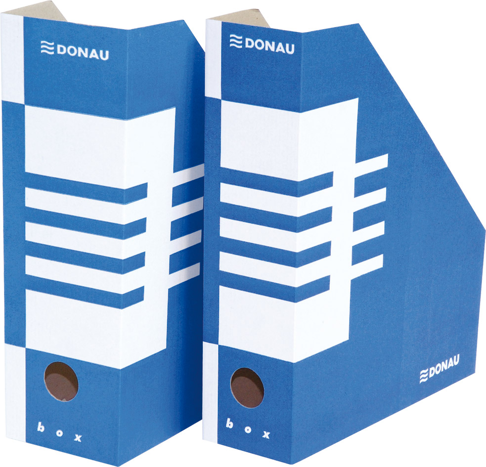 Лоток архивный для журналов А4, 100мм, син. DONAU - фото 1