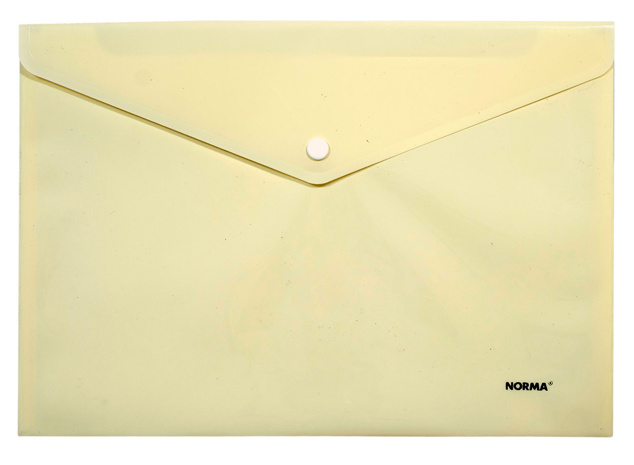 Папка-конверт на кнопке А4, непрозр., беж. NORMA - фото 2
