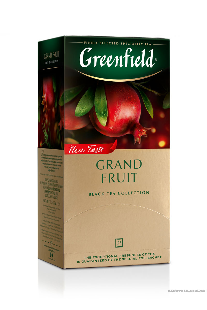 Чай черный ароматизированный Grand Fruit, 25пак. по 1,5г., термосаше Greenfield - фото 1