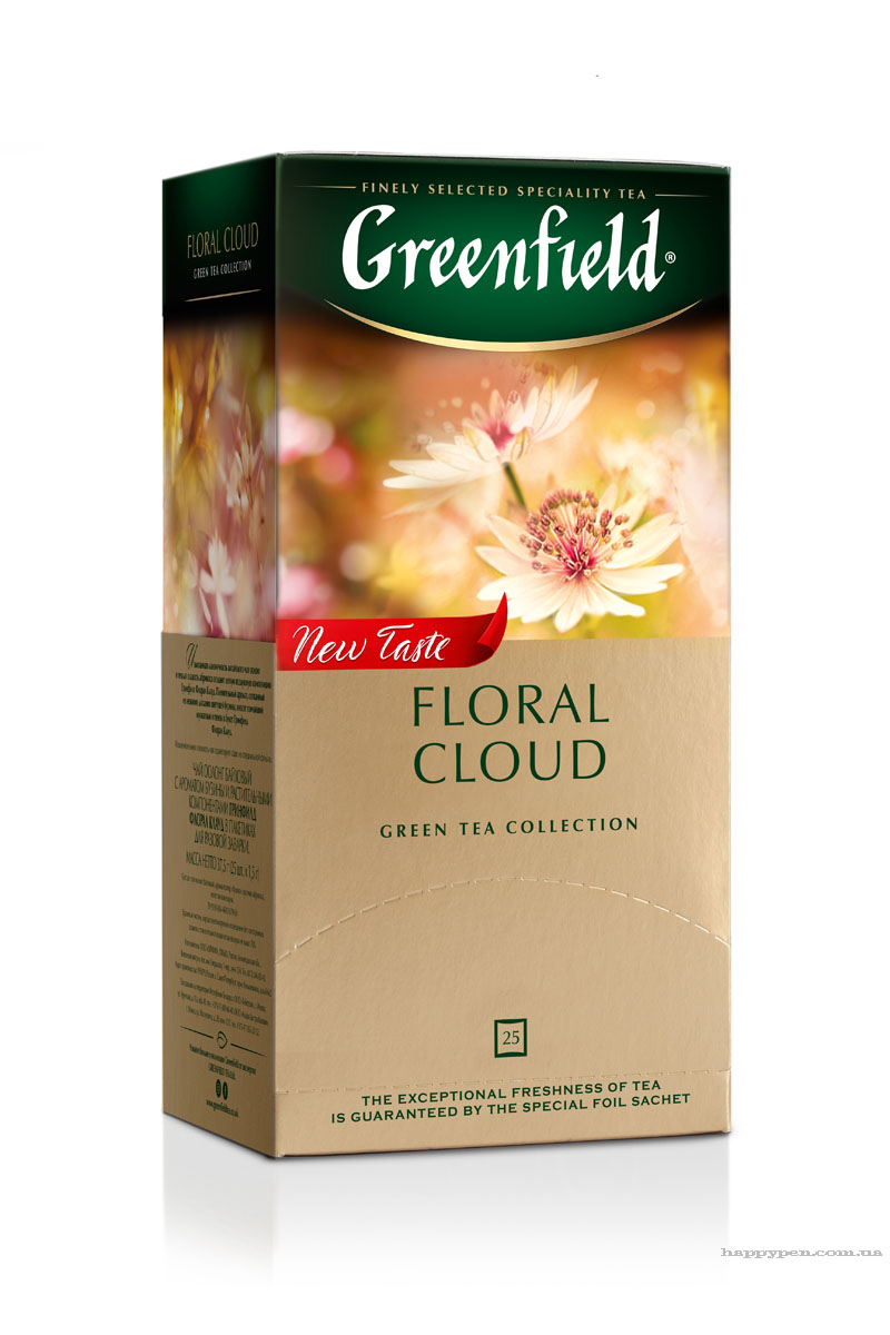 Чай зеленый ароматизированный улун Floral Cloud, 25пак. по 1,5г., термосаше Greenfield - фото 1