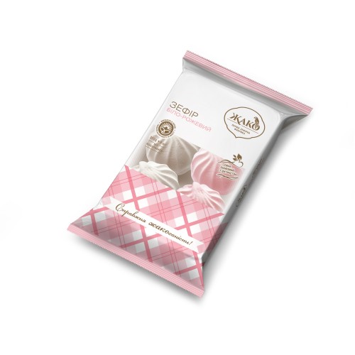 Зефир Бело-розовый в пакете, (6шт.) 350г. Жако - фото 1