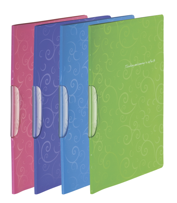 Папка з кліпом Barocco А4, пластик салат. BuroMax - фото 2