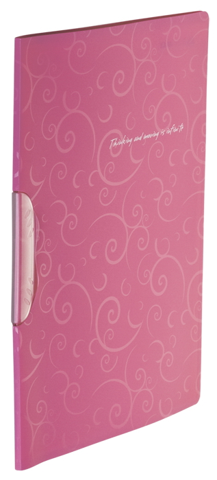 Папка с клипом Barocco А4, пластик, розов. BuroMax - фото 2