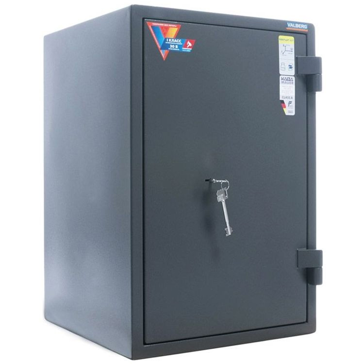 Сейф взломостойкий (655*440*430мм.) ключевой замок, 1 полка, 1 класс, Кварцит.65T, темно-сер. Valberg - фото 4