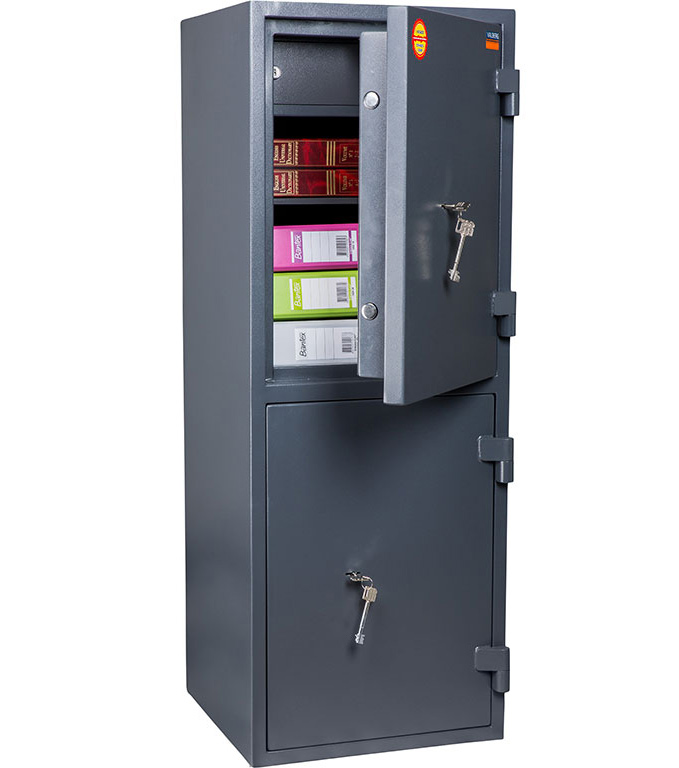 Сейф зламостійкий (1230*440*430мм.) з двома ключовимі замками, 2 полиці, 1 клас, Кварцит.120Т/2, гра Valberg - фото 3