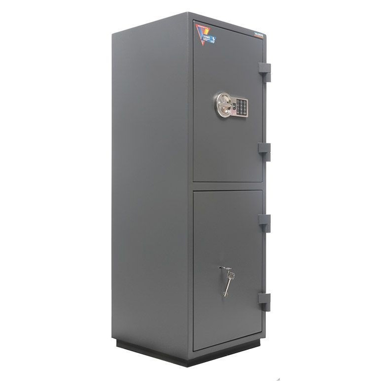 Сейф взломостойкий (1230*440*430мм.) элек/код. + ключевой замок, 2 полки, 1 класс, Кварцит 120T/2 EL Valberg - фото 4