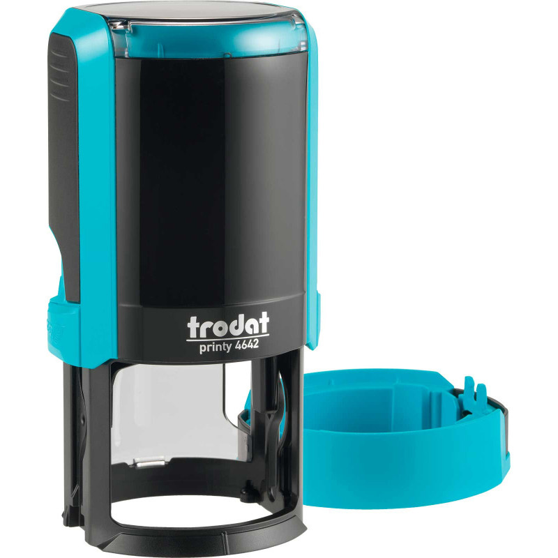 Оснастка для круглой печати, диаметр 42мм., круглый корпус, пластик. 4642, бирюз. Trodat - фото 1