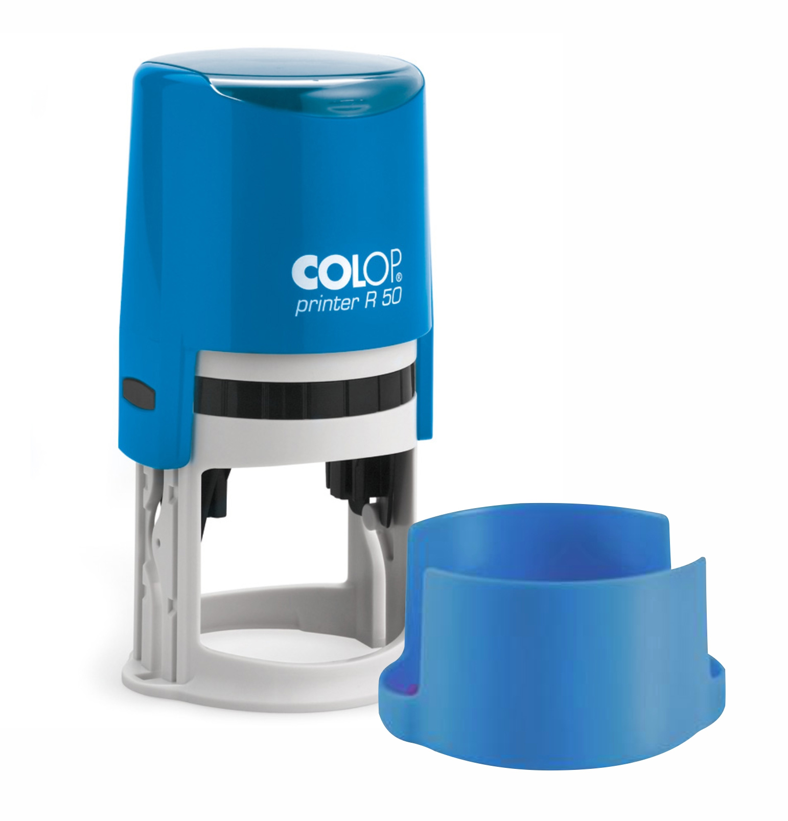 Оснастка для круглой печати, диаметр 50мм., круглый корпус, пластик, син. Colop - фото 2
