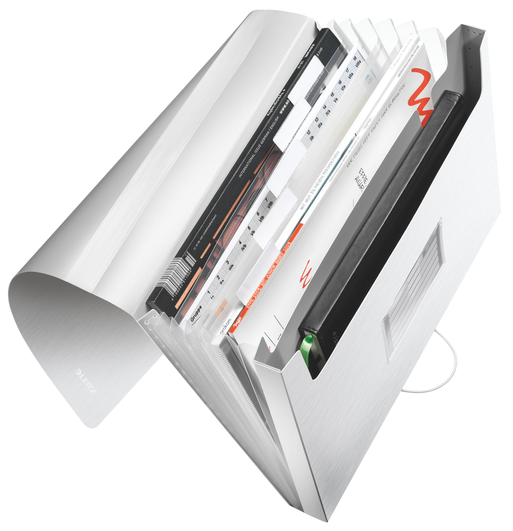 Папка-картотека на 6 відділень Style, А4, на гумках, з перегородками, арктичний біл. LEITZ - фото 4