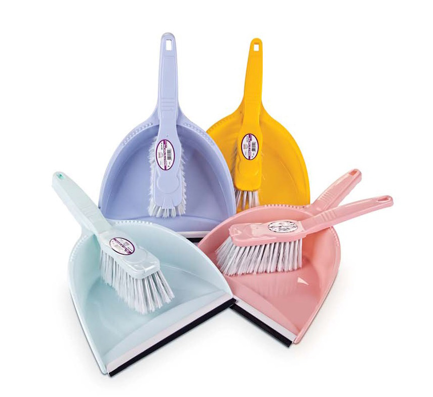 Набор для уборки: щетка с короткой ручкой и совок для мусора, 35*23см., KETF222, ассорт. Uctem - фото 2