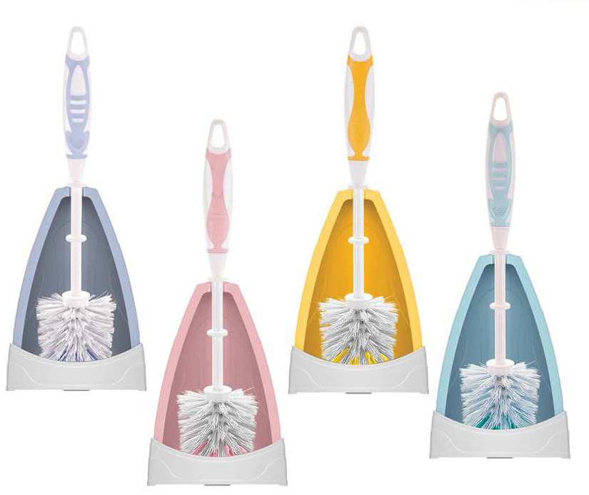 Ерш для туалета с подставкой, пластик, ассорт. Uctem - фото 1