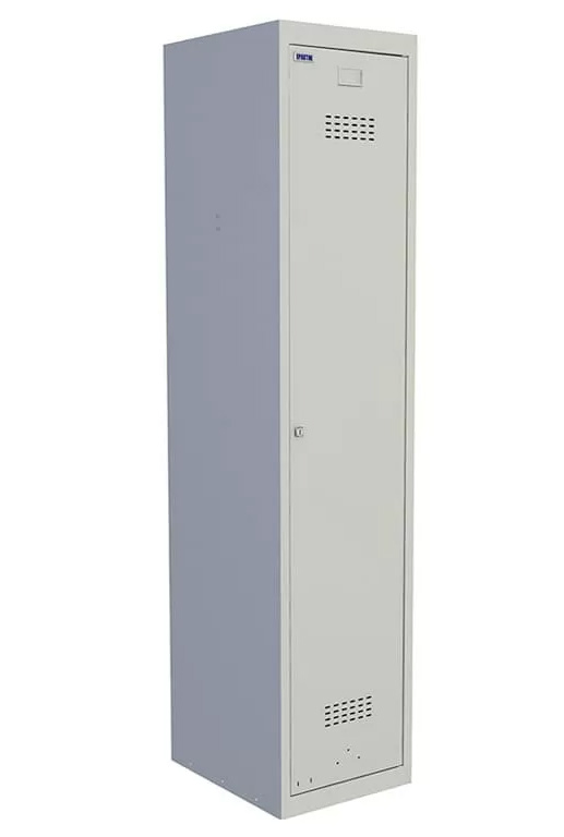 Шкаф для раздевалок, 1 дверь, Усиленный (1830*400*500мм) метал., замок База, серый Практик - фото 3