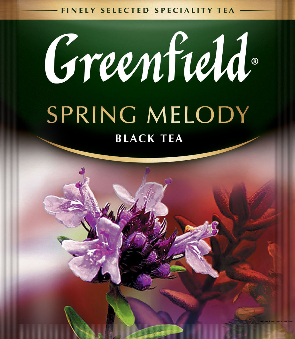 Чай чорний ароматизований Spring Melody, 100пак. по 1,5г., термосаше,  у пакеті Greenfield - фото 1