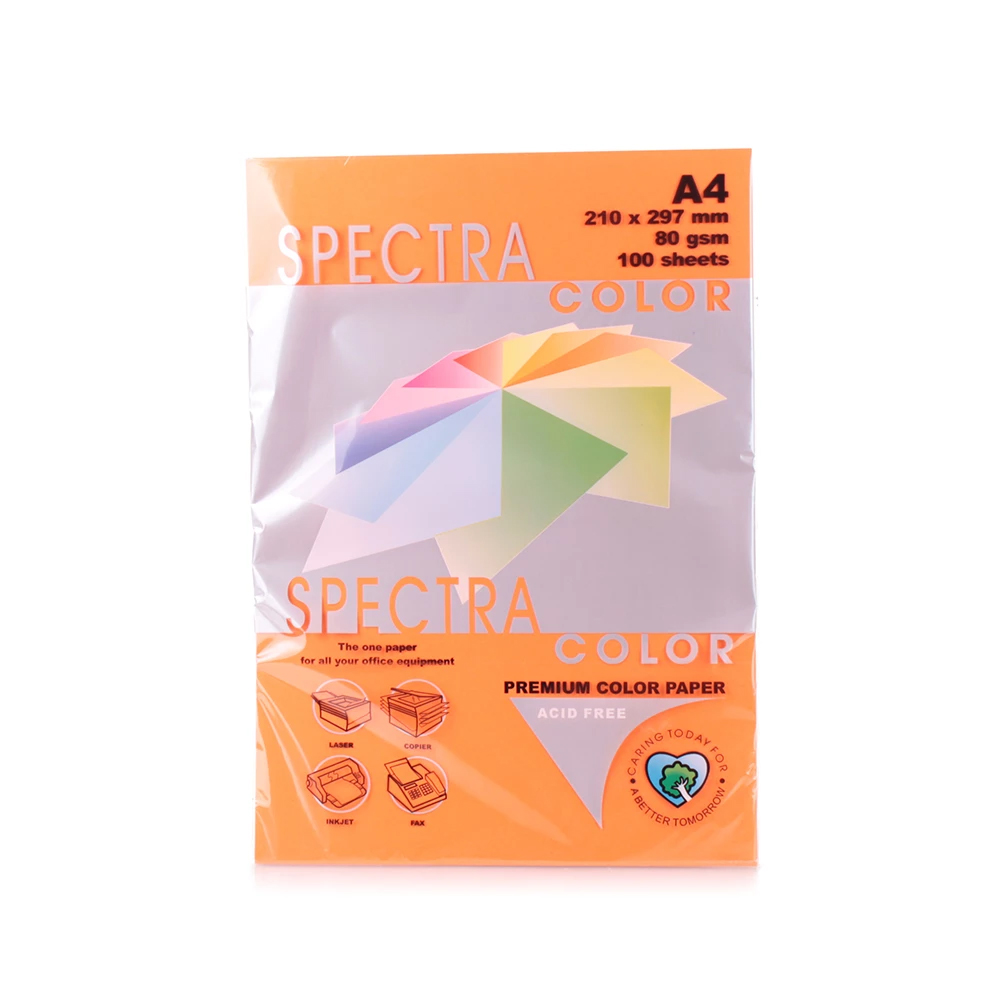 Папір кольоровий Color A4 інтенсив 160г/м2 Saffron (250лист.) оранж. Spectra Color - фото 2