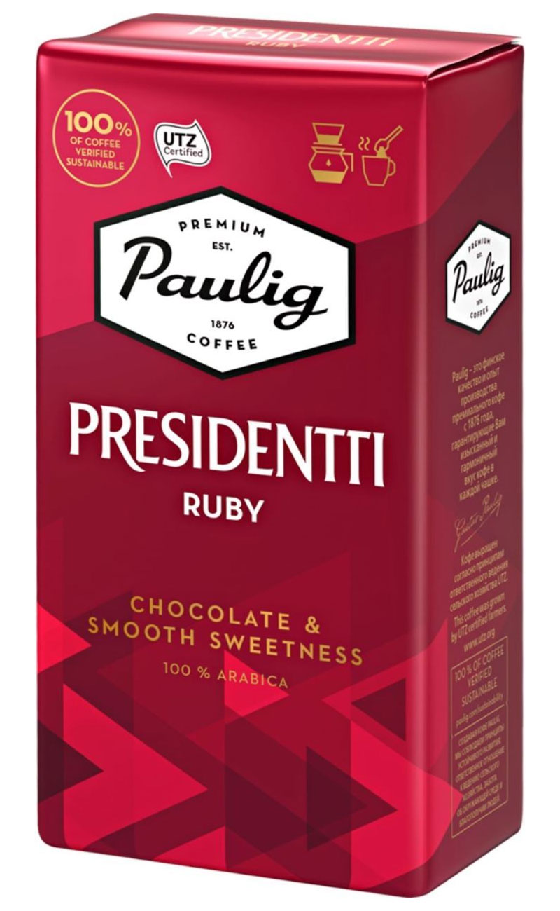 Кава мелена Presidentti Ruby, 500гр. Paulig - фото 1