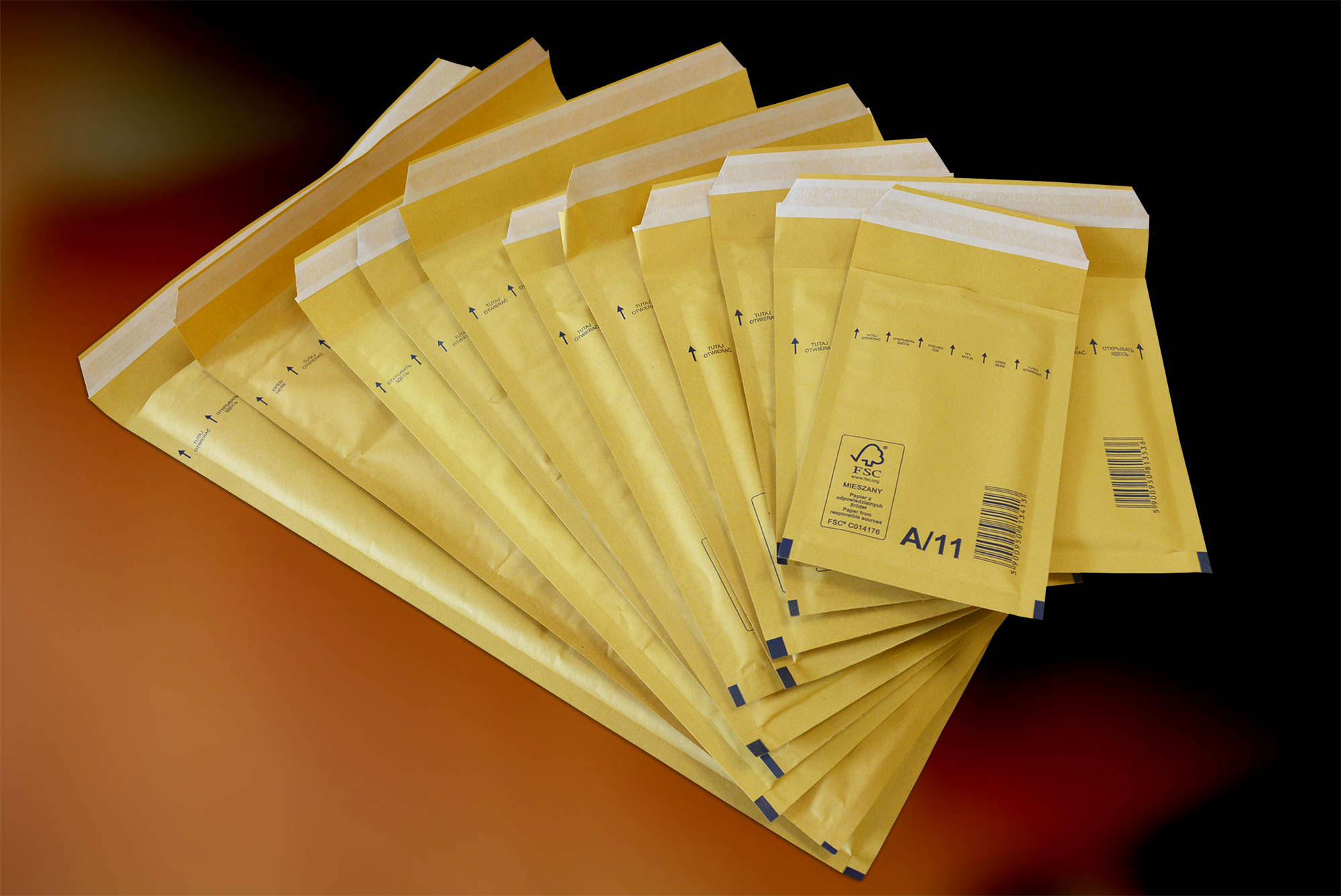 Конверт бандерольний E/15, 220x265(240x275+50)мм., повітряний прошарок, відривна стрічка, коричн. Optimail - фото 2