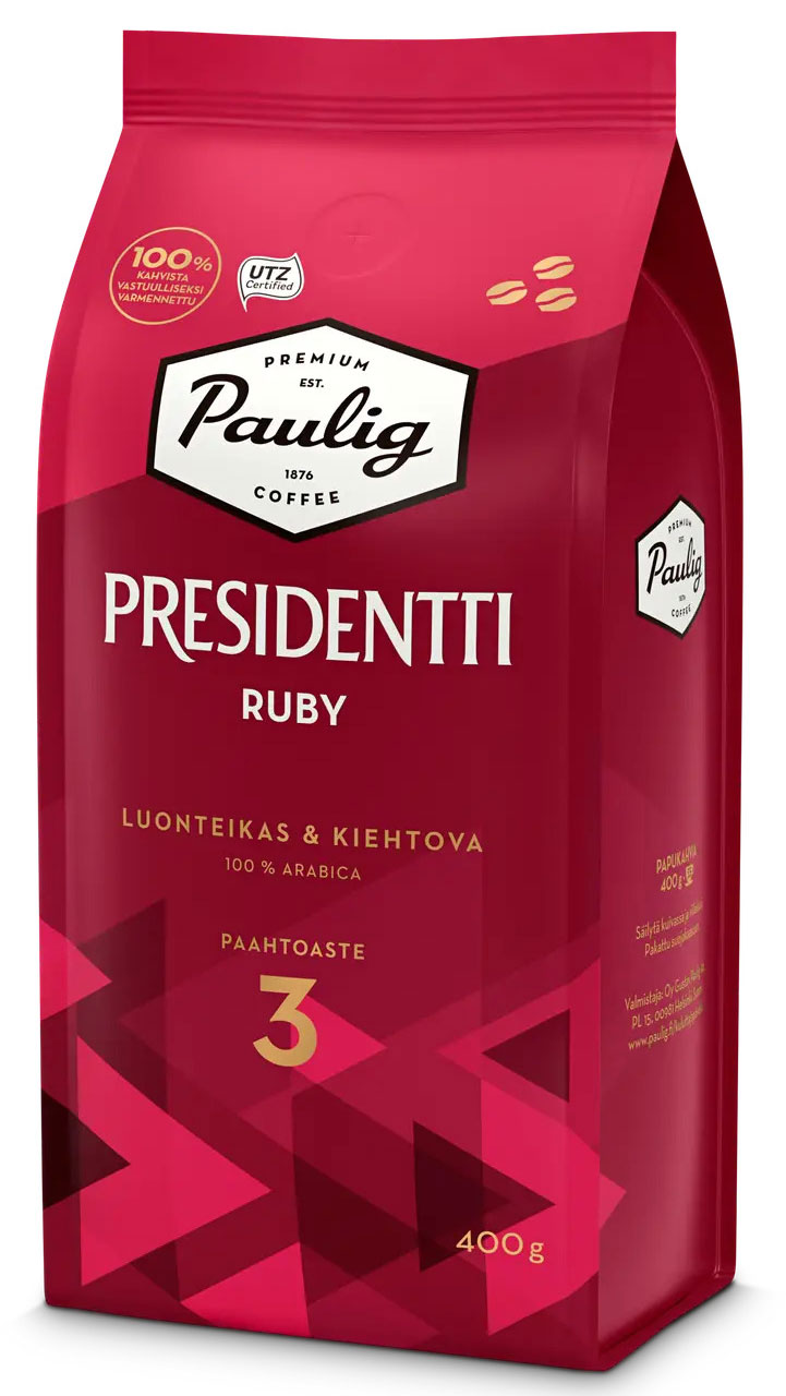 Кава в зернах Presidentti Ruby, 400г. Paulig - фото 1