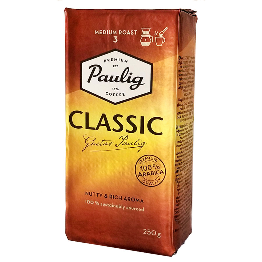 Кофе в зернах Classic, 250г. Paulig - фото 1