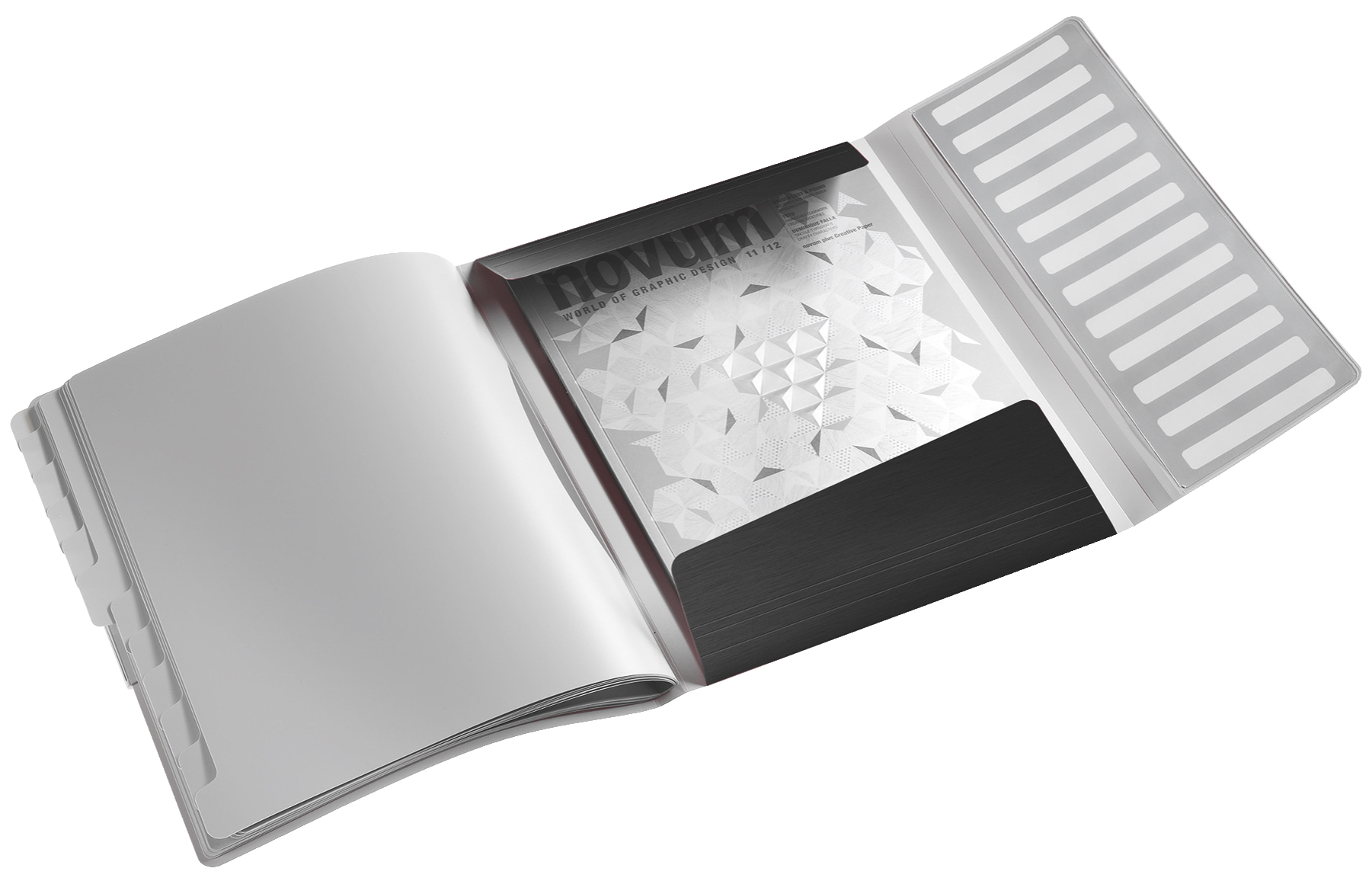 Папка картотека на 12 отделений Style А4, на резинках, с разделителями, сатиновый черн. LEITZ - фото 3