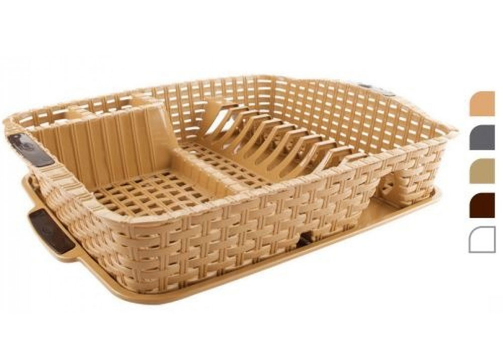 Сушарка для посуду VIOLET HOUSE 0757 Роттанг CAPPUCHINO, 48*37.5*9см., беж. VIOLET HOUSE - фото 1