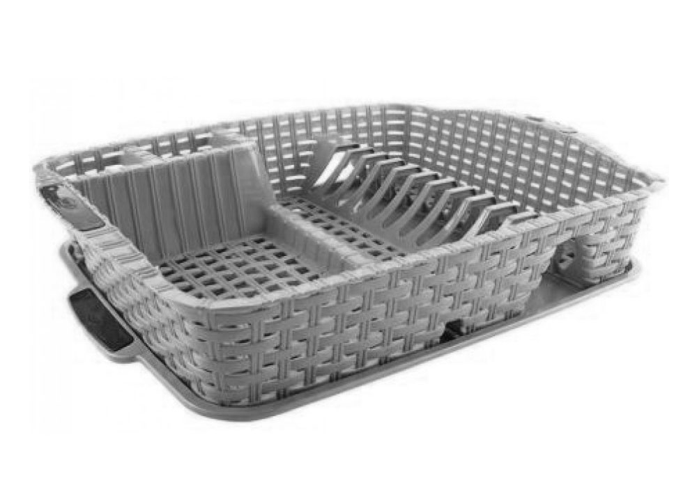 Сушилка для посуды VIOLET HOUSE 0757 Роттанг Metalic, 48*37.5*9см., серебр. VIOLET HOUSE - фото 1