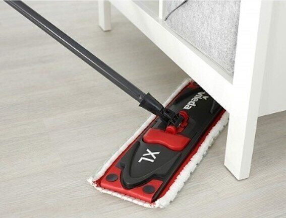 Швабра для мытья пола + микрофибра насадка, UltraMat Microfaser XL, с телескоп/ручкой, красн. Vileda - фото 4