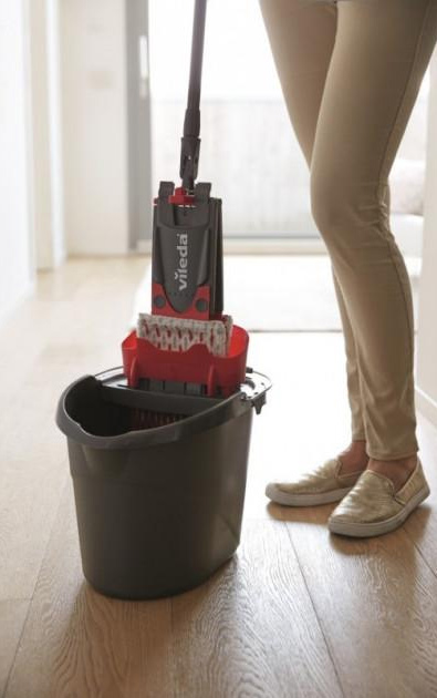 Відро пластикове овальне, 10л., з вбудованим віджимом UltraMax, сірий Vileda - фото 3