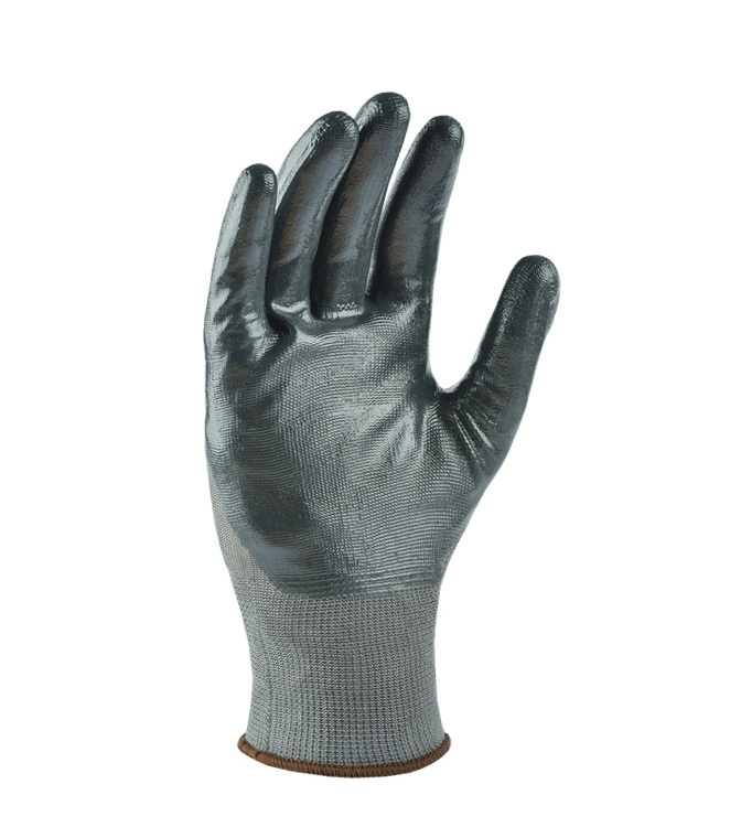 Рукавички трикотжні з нітриловим покриттям D-OIL, маслобензостойкі, розмір 8 (M), сірий Doloni - фото 2