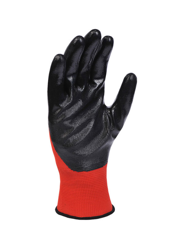 Рукавички трикотжні з нітриловим покриттям D-OIL, маслобензостойкі, розмір 10 (XL), черв. Doloni - фото 2