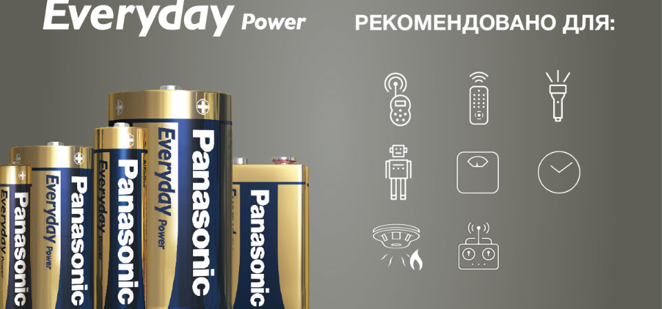 Батарейка LR03 (AAA) Everyday Power, 2шт./уп. Panasonic - фото 3