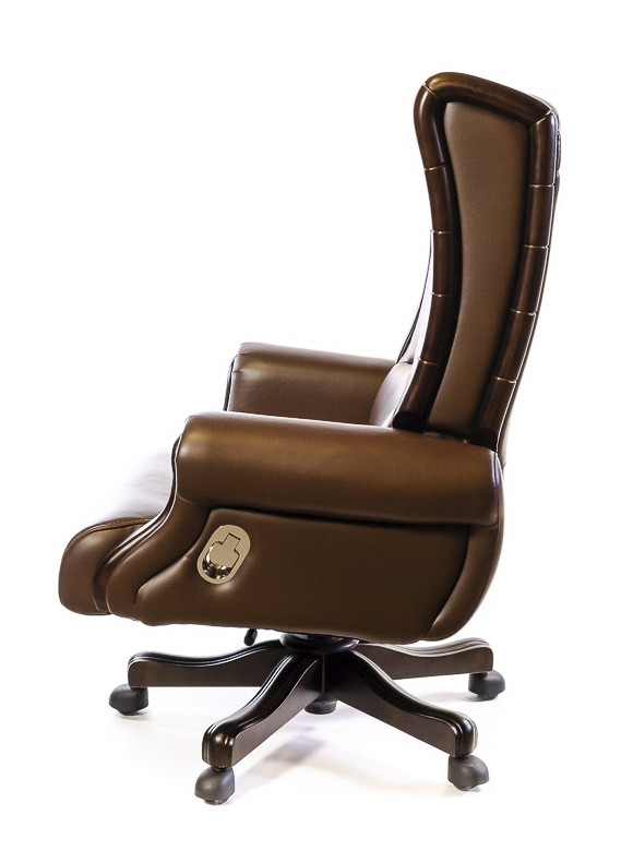 Кресло для руководителя Лигурия EX D-TILT, коричн. АКЛАС - фото 5