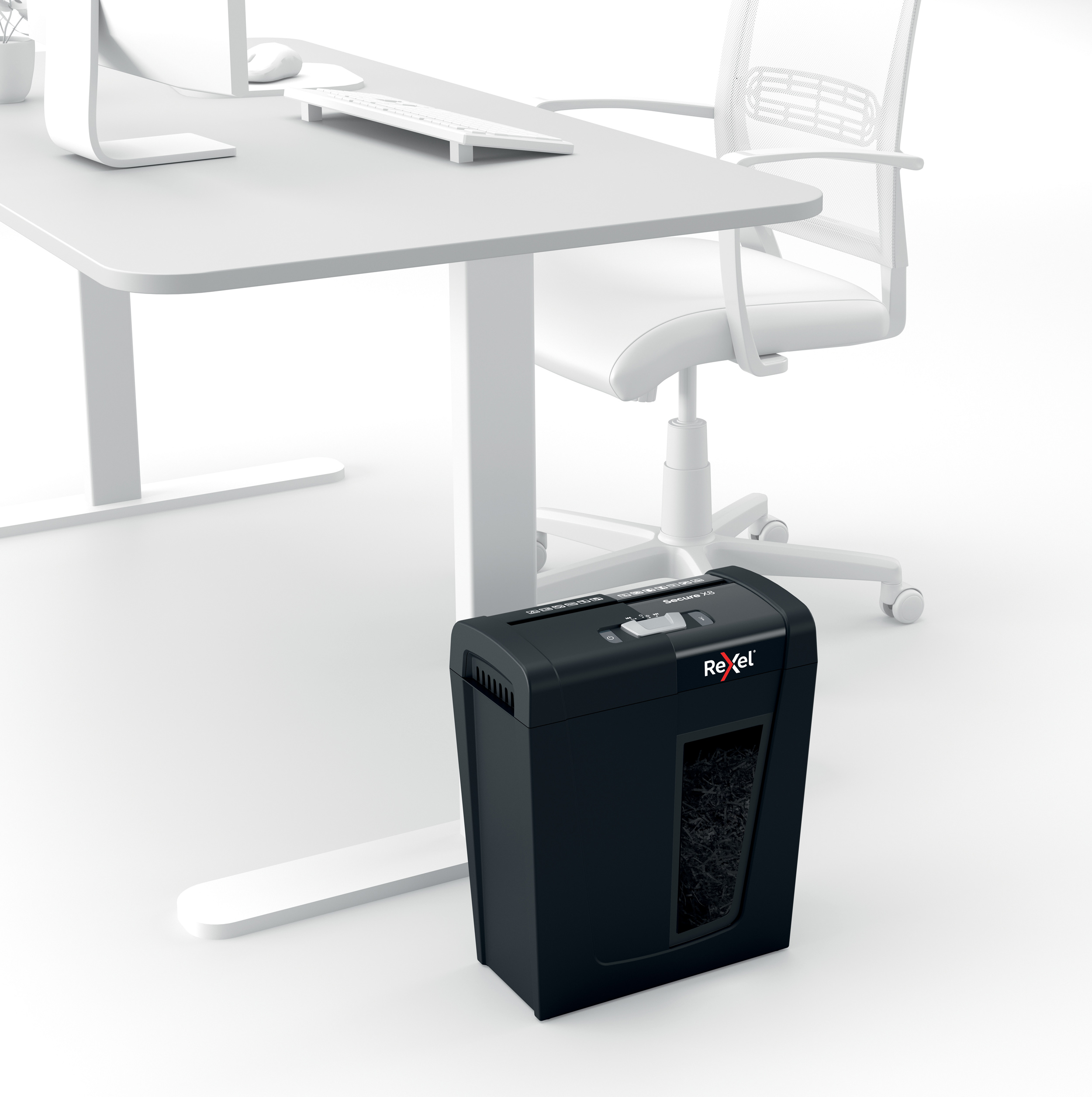 Уничтожитель документов Secure X8, P4 8 листов, перекрестная резка, корзина 14л Rexel - фото 4