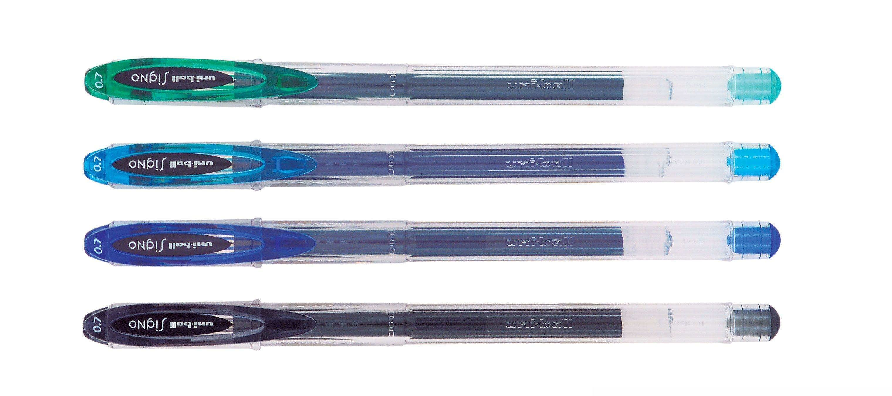 Гелева ручка Uni-ball Signo 0,7мм., корпус прозор., ст. чорн. Uni - фото 4