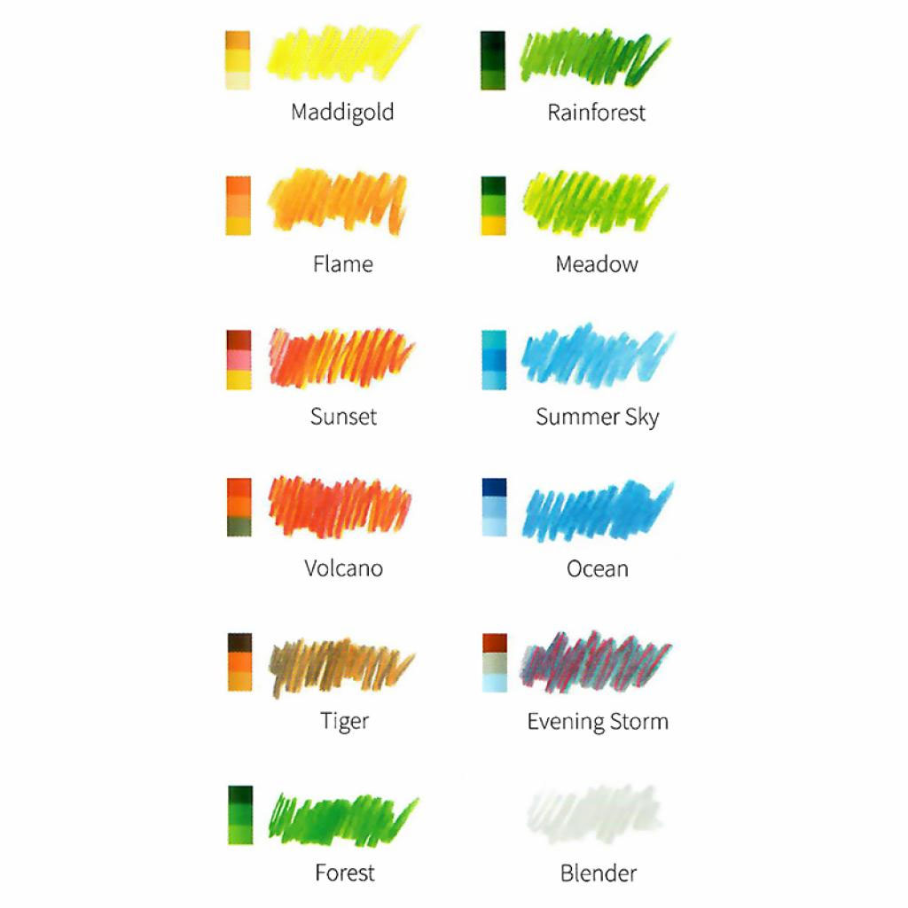 Карандаши цветные, 11+1цв., TRI-TONE, метал./коробка Koh-i-noor - фото 3