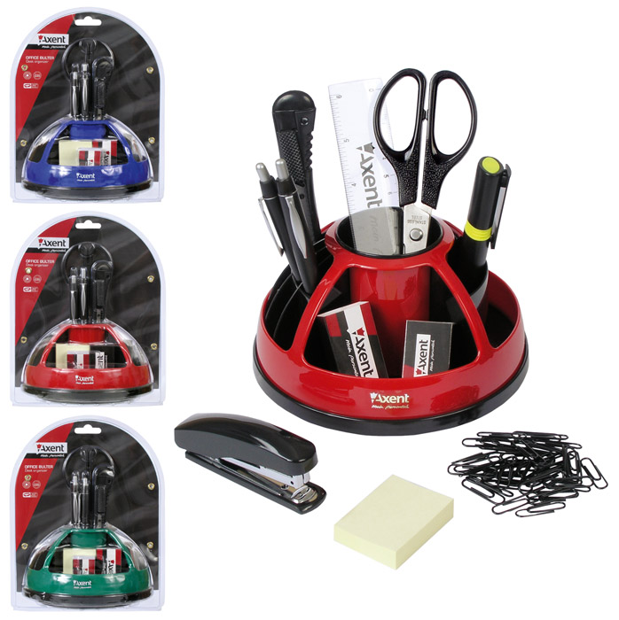 Набір настільний Duoton обертовий 9 предметів, син. Axent - фото 2