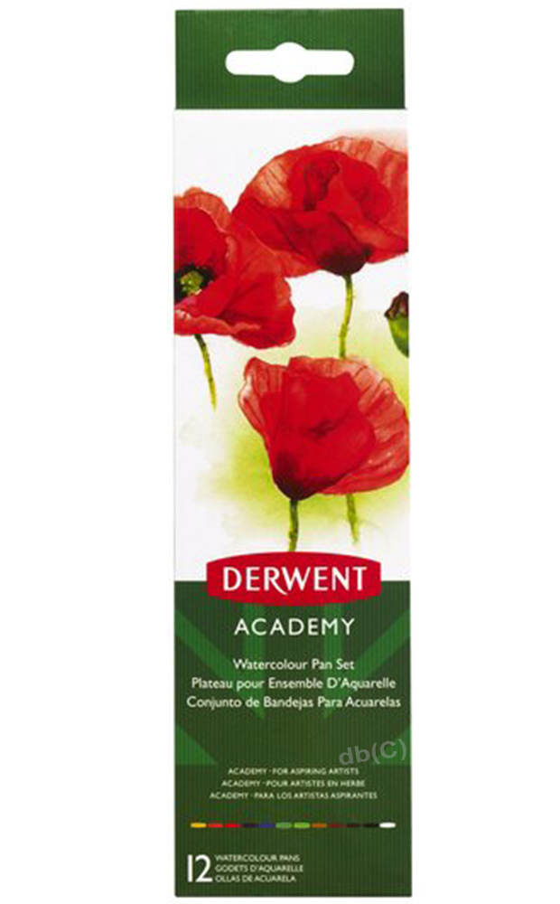 Краски акварельные 12цв., WATERCOLOUR, ассорт. Derwent - фото 3