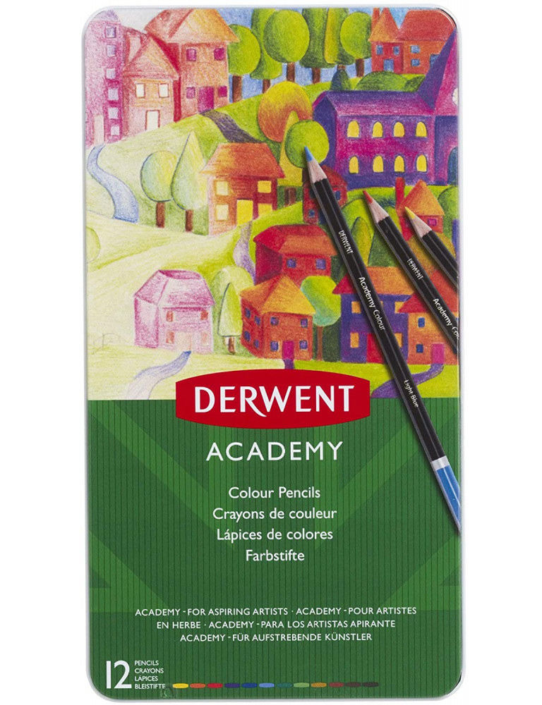Олівці кольорові, 12 кол., Colour Penci, метал. коробка, асорті Derwent - фото 3