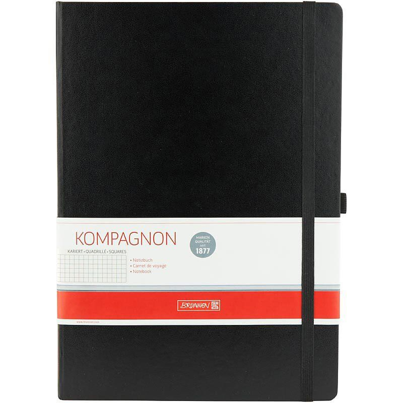 Книга записная А4 Компаньйон, клетка, черн. Brunnen - фото 2
