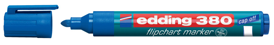 Маркер для фліпчарта (для писання на папері) 380, круглий наконечник 1,5-3мм., син. Edding - фото 1