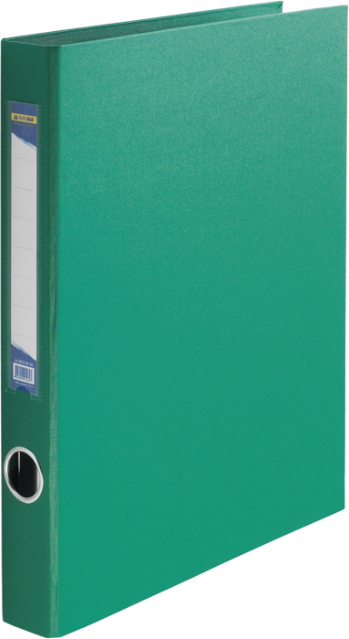 Папка А4, 40мм., 4кольца, картон PVC покрытие, зелен. BuroMax - фото 1
