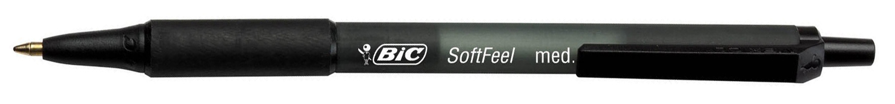Ручка кулькова автоматична Soft Feel clic Grip корпус, черн., ст., чорн. Bic - фото 5