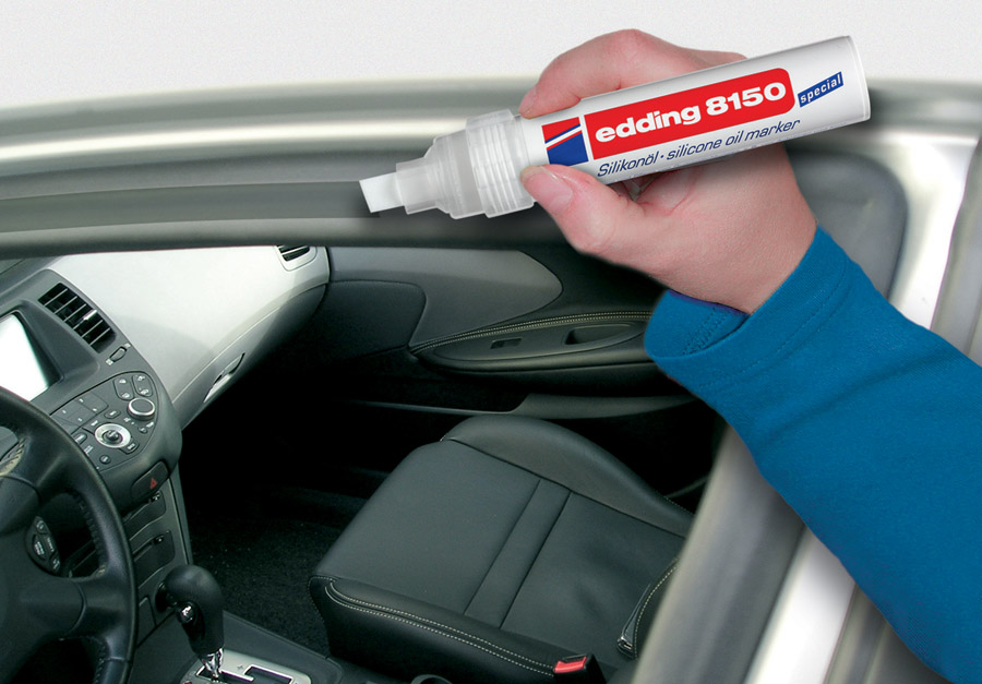 Маркер силіконовий 8150, клиноподібний накінечник 4-12мм. Edding - фото 1