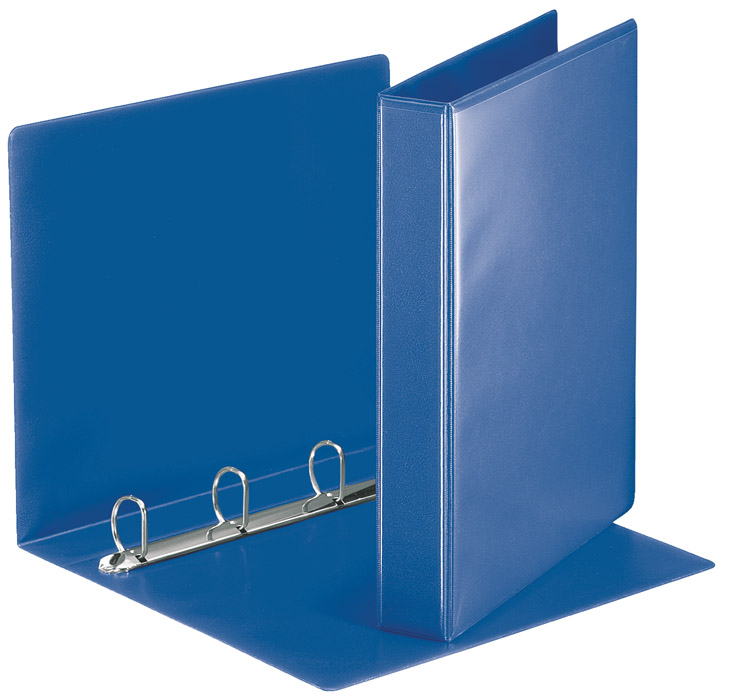 Папка панорама А4, 4кільця, PP, товщина торця 50мм. механізм 30мм., син. Esselte - фото 3