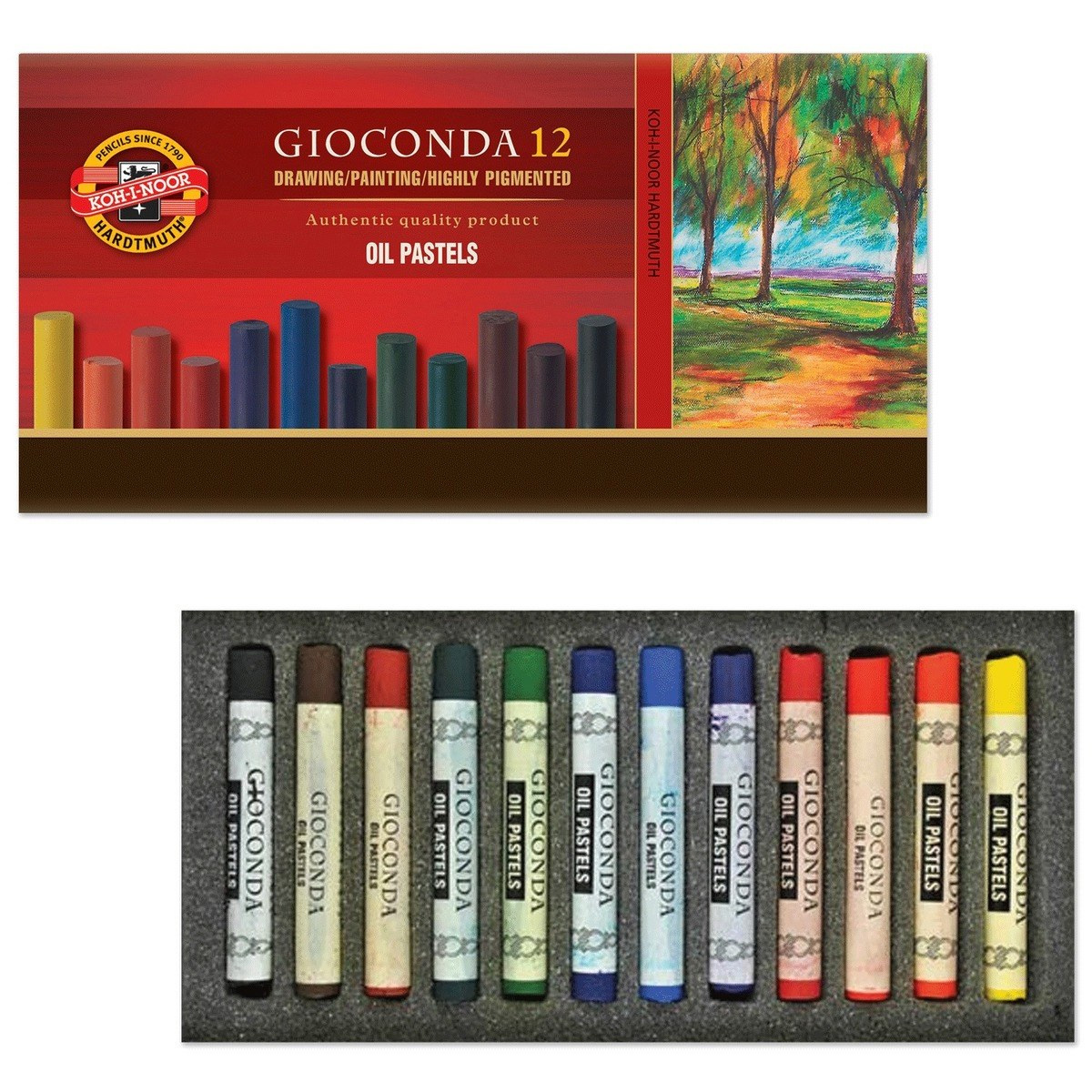 Пастель олійна 12 кольорів, GIOCONDA 8352012001KS Koh-i-noor - фото 2