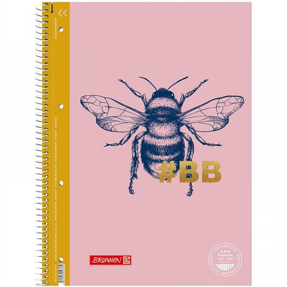 Колледж-блок А4 Premium, клетка, 80 листов, Harmony Brunnen - фото 1