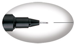 Линер Pin fine line, 0,05мм., корпус черн., стержень черн. Uni - фото 1