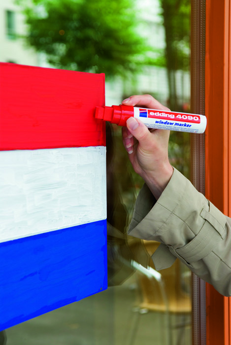 Маркер для вікон 4090, клиноподібний наконечник 4-15мм., чорн. Edding - фото 3