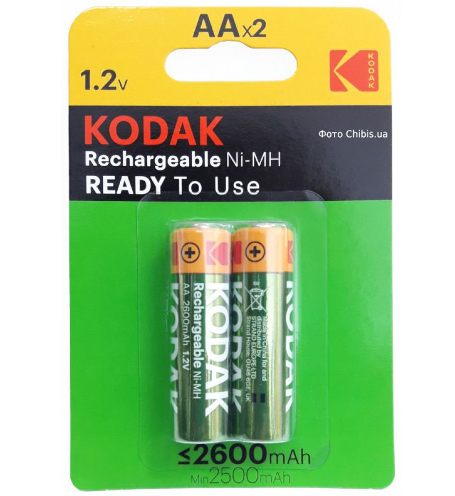 Акумулятор АА, ємність 2600мАг. (2шт/уп.) Kodak - фото 2