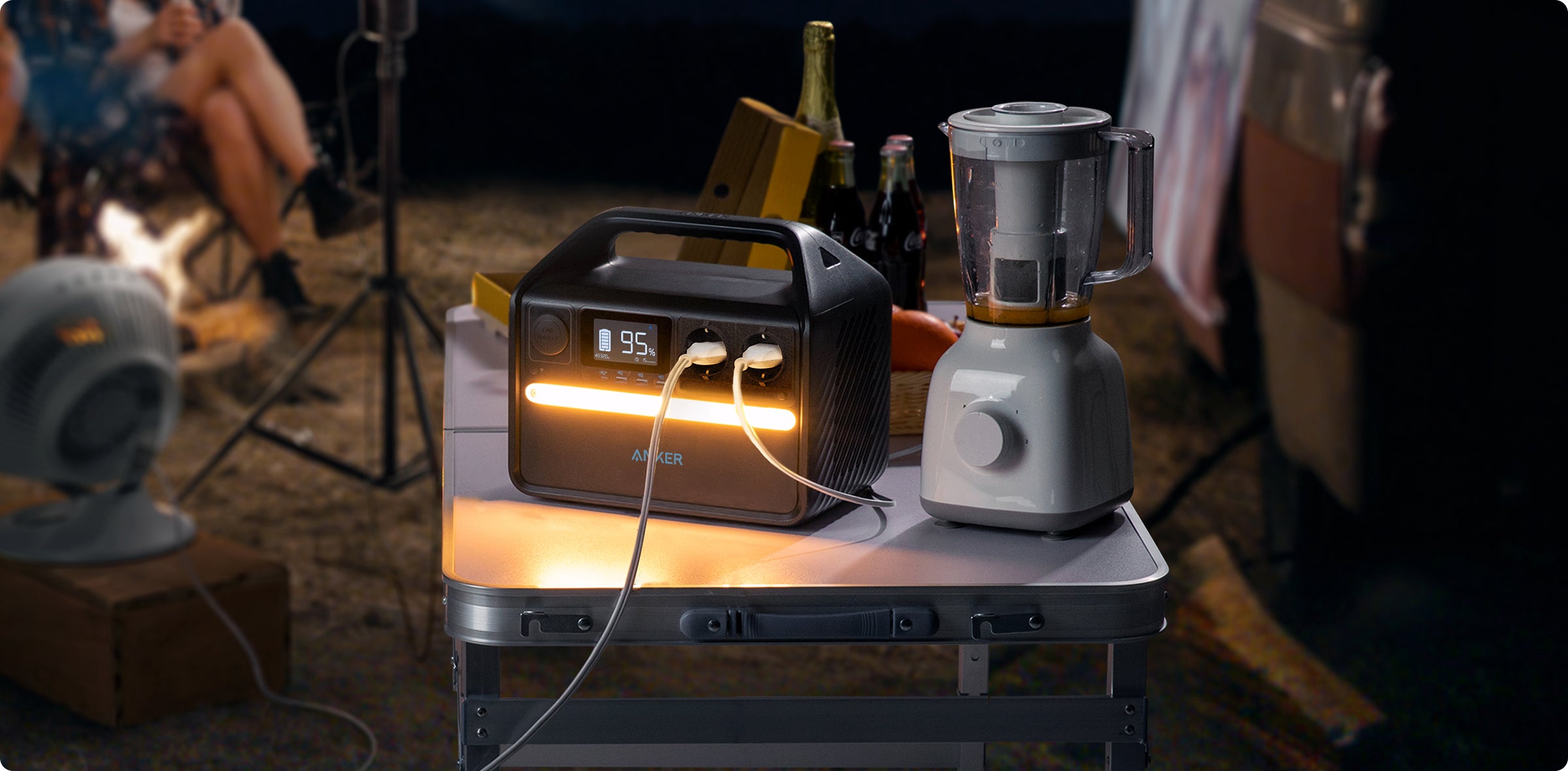 Зарядная станция ANKER 535 PowerHouse-512Wh/AC-500W/USB-C-60W/3xUSB/1xCar/MPPT LiFePO (A1751311) ANKER - фото 6